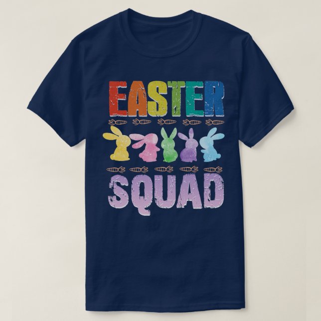 Påsk Squad Cute Bunny Påsk T Shirt (Design framsida)