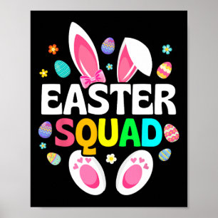 Påsk Squad Family Matching Påsk Day Bunny Egg Poster