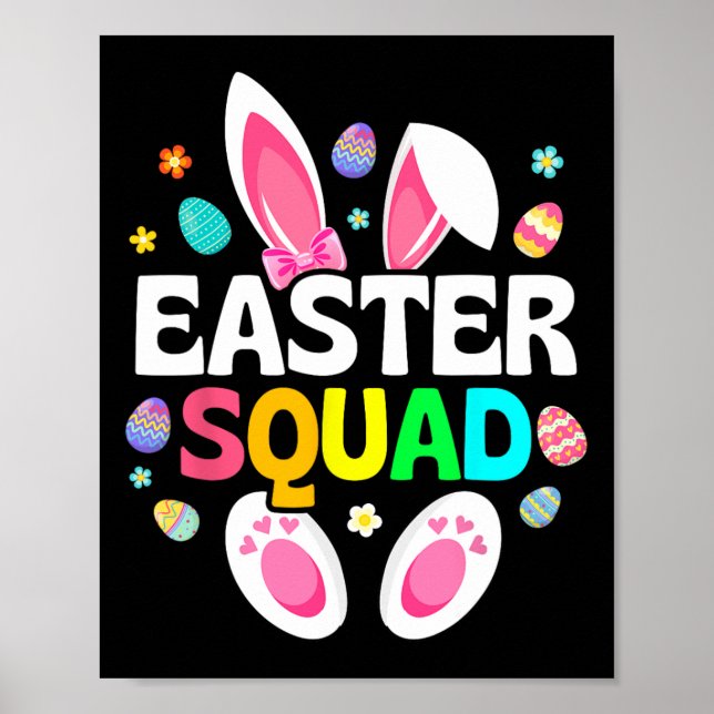 Påsk Squad Family Matching Påsk Day Bunny Egg Poster (Framsidan)
