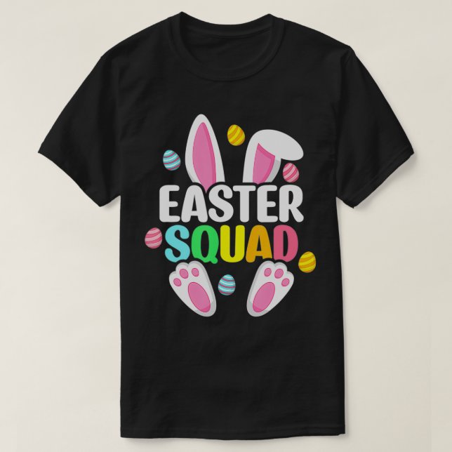 Påsk Squad Family Matching Påsk Day Bunny Egg T Shirt (Design framsida)