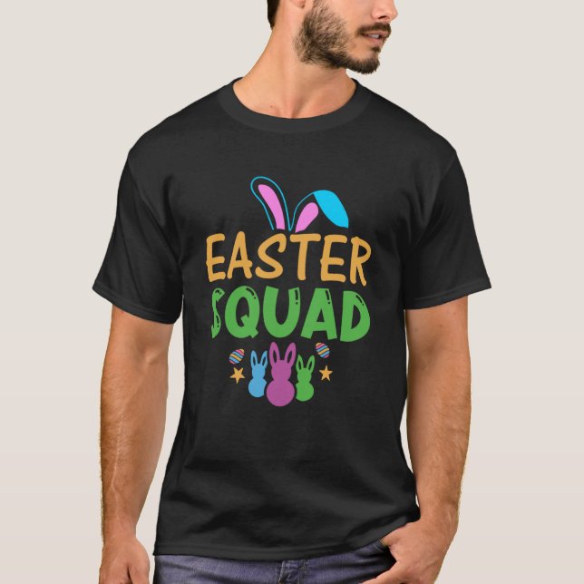 Påsk Squad Kids Youth Påsk Day Bunny Egg Hunt T Shirt (Framsida)