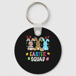 Påsk Squad Leopard Glad påsk Day Bunny Rabbit Nyckelring