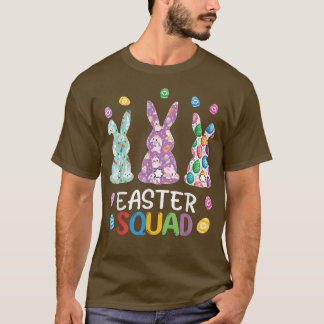 Påsk Squad Leopard Påskhare Rabbit Egg Hunt T Shirt