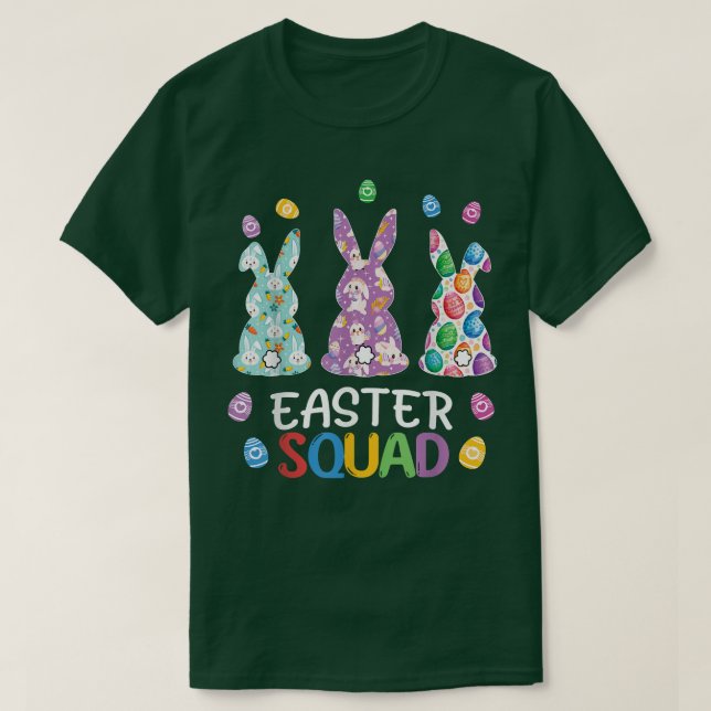 Påsk Squad Leopard Påskhare Rabbit Egg Hunt  T Shirt (Design framsida)