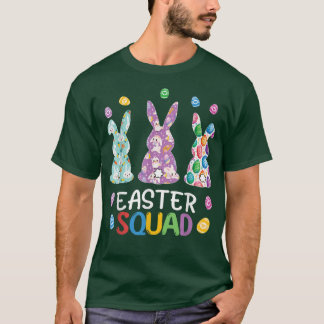 Påsk Squad Leopard Påskhare Rabbit Egg Hunt T Shirt