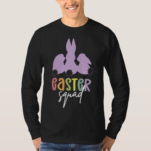 Påsk Squad | Påskägg Hunt Cute Bunny T Shirt (Framsida)