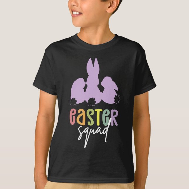 Påsk Squad | Påskägg Hunt Cute Bunny T Shirt (Framsida)