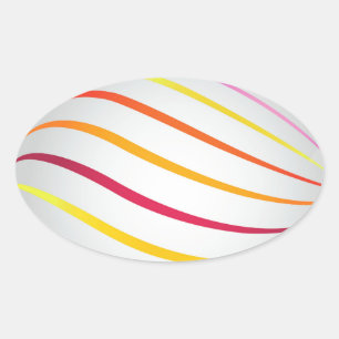 Påsk Stickers Ovalt Klistermärke