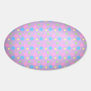 Påsk Stickers Ovalt Klistermärke