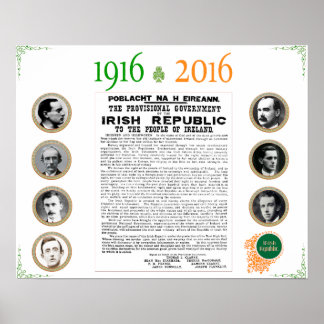 Påsk Stigning 1916-2016 Kommemorativt Poster