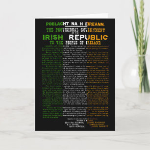 Påsk Stigning proklamation av Republiken Irland Helgkort