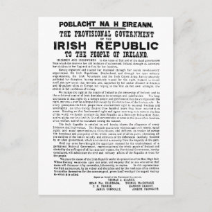 Påsk Stigning proklamation av Republiken Irland Vykort