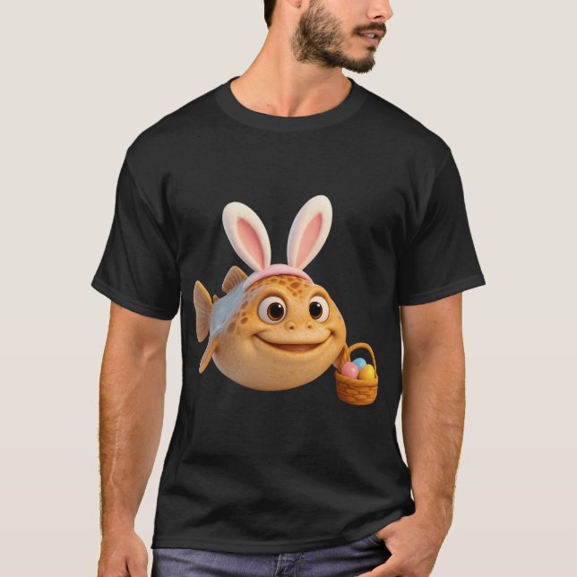 Påsk Stjärnskådare Fisk T Shirt (Framsida)