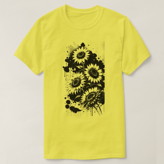 Påsk Sunblommor Helgdag T-Shirt (Design framsida)