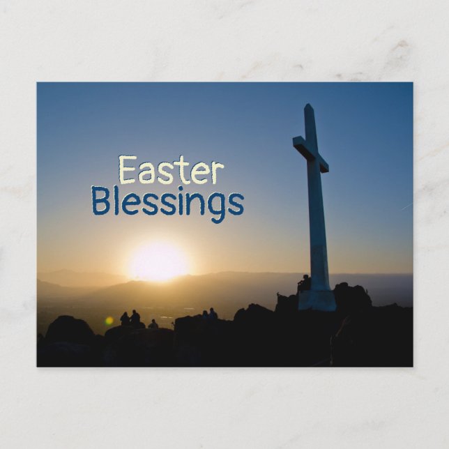 Påsk Sunrise, John 11:25 Jag är resurretion Helg Vykort (Framsida)