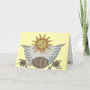 Påsk Sunrise Ukrainukrainsk folkart Helgkort
