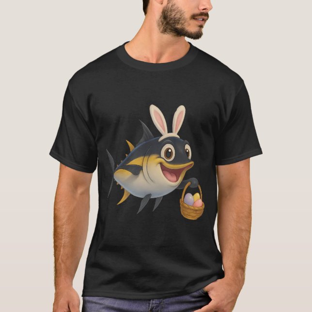 Påsk Svartfenad Tonfisk T Shirt (Framsida)