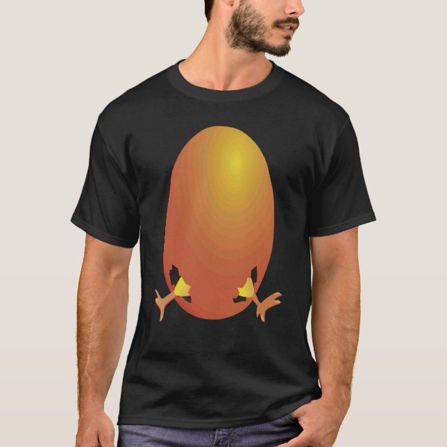 Påsk T-Shirt Påskägg Chick Gyllene Ägg Kyckling Av (Framsida)