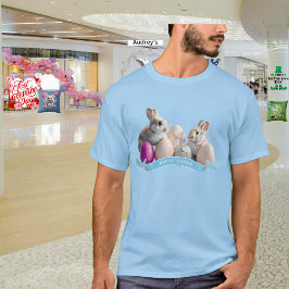 Påsk T-Shirt Två Kaniner & Påskägg