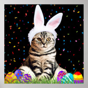 Påsk Tabby katt Poster