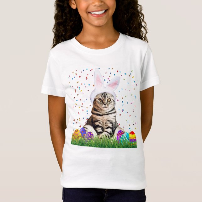 Påsk Tabby katt T Shirt (Framsida)