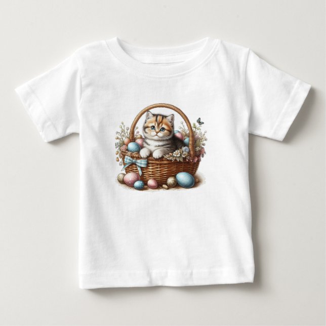 Påsk Tabby Kitten T Shirt (Framsida)