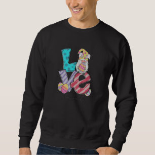 Påsk Teacher Bunny Gnome Kärlek #teacherlife Lång Ärmad Tröja
