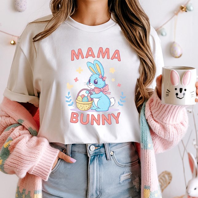 Påsk Tee for Mamma; Mamma Bunny Påsk T-Shirt (Skapare uppladdad)