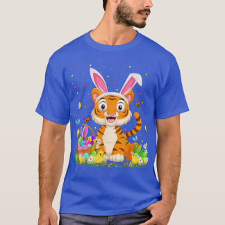 Påsk Tiger Bunny Egg Hunting Tiger Påsk Söndag T Shirt