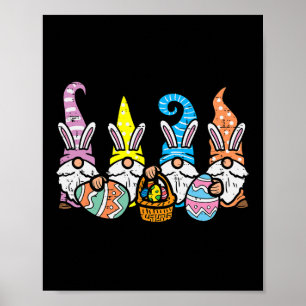 Påsk Tomte Kaniner Äggjakt Män Kvinnor Barn Poster