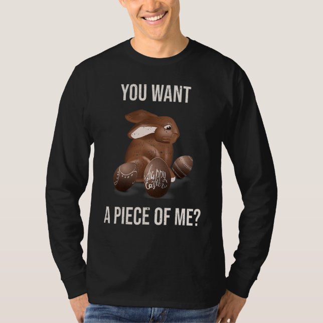 Påsk Tonåringar Ord Chocolate Bunny Rabbit Meme T Shirt (Framsida)