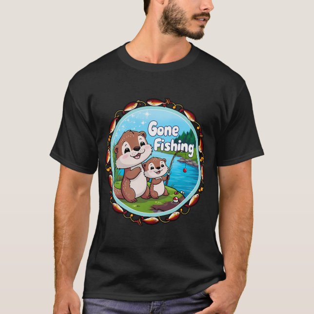 Påsk Torsk, Roligt Påskkort T Shirt (Framsida)