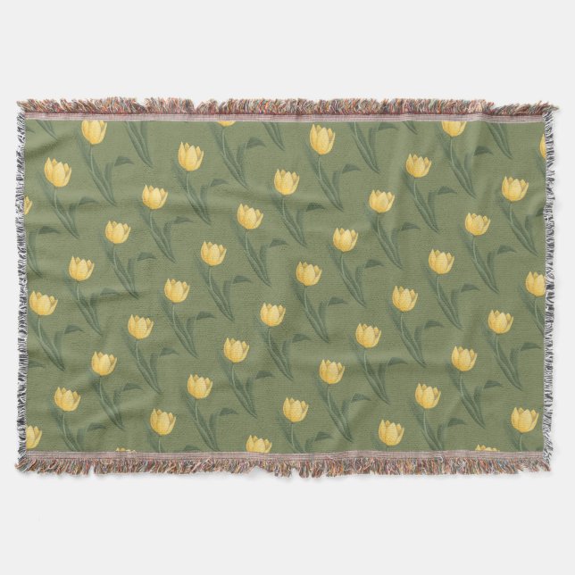 Påsk Tulip Blanket Classic Påsk Throw Blankets Filt (Framsidan)