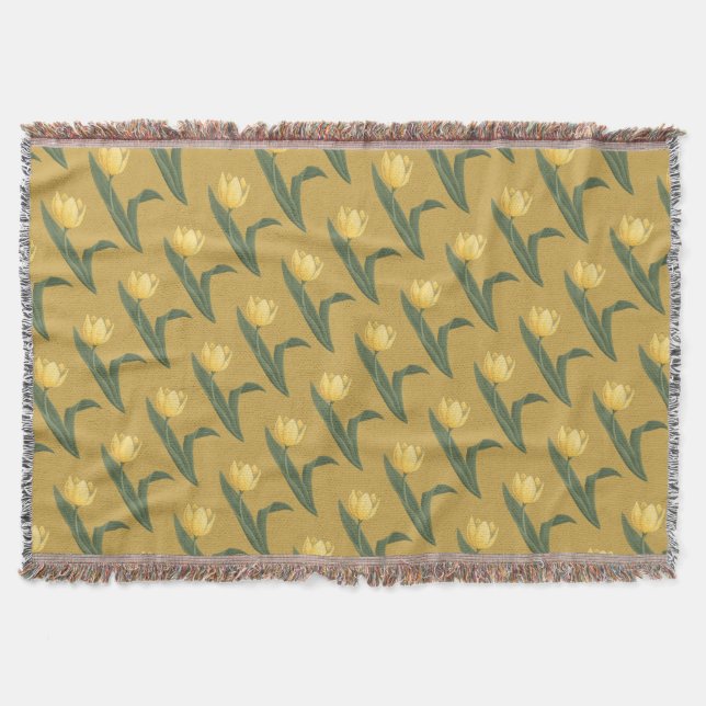 Påsk Tulip Blanket Classic Påsk Throw Blankets Mysfilt (Framsidan)