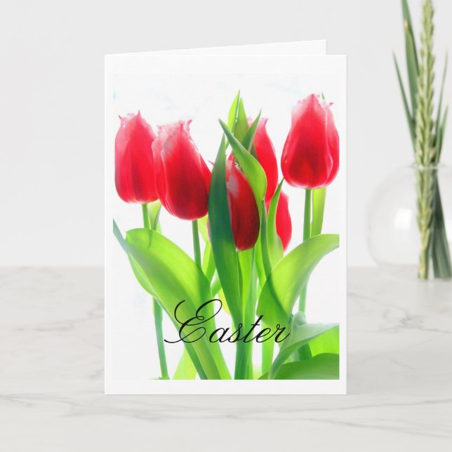 Påsk Tulips Helgkort (Framsida)