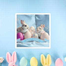 Påsk två kaniner och Påskägg Pappra blöjor Pappersservett