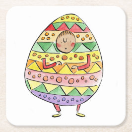 Påsk Underlägg Papper Kvadrat