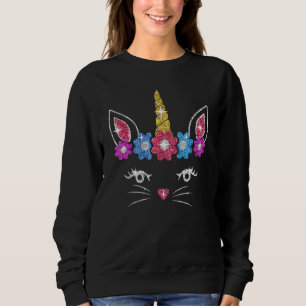 Påsk Unicorn Bunny Ansikte Flower Mamma Tonåringar T Shirt