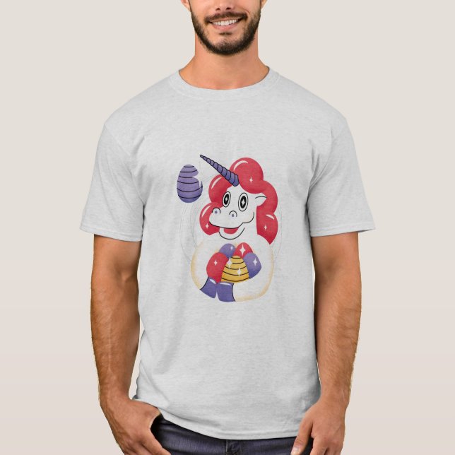 Påsk Unicorn T Shirt (Framsida)