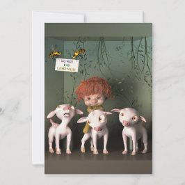 Påsk utan lamm - Version 1 Julkort