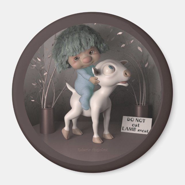 Påsk utan lamm - version 2 magnet (Framsidan)