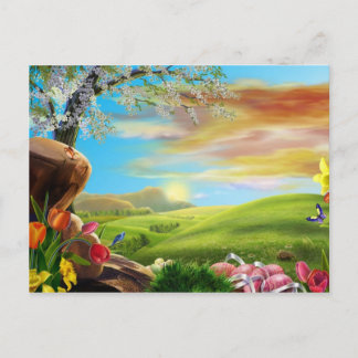 Påsk Valley Helg Vykort