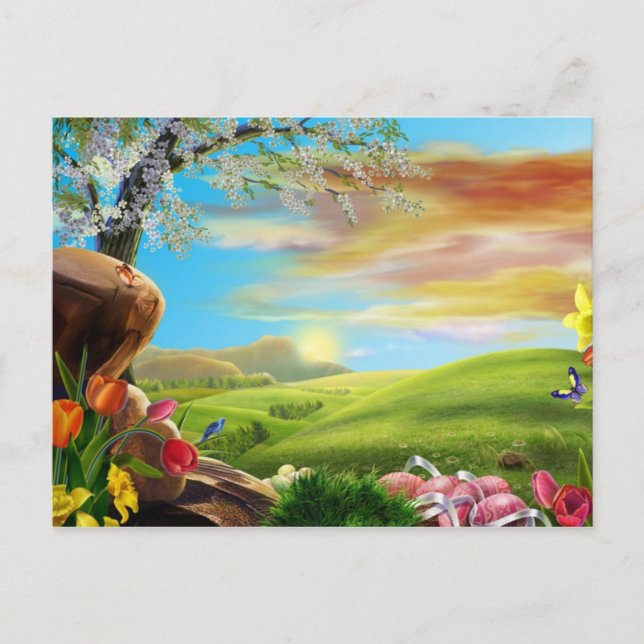 Påsk Valley Helg Vykort (Framsida)