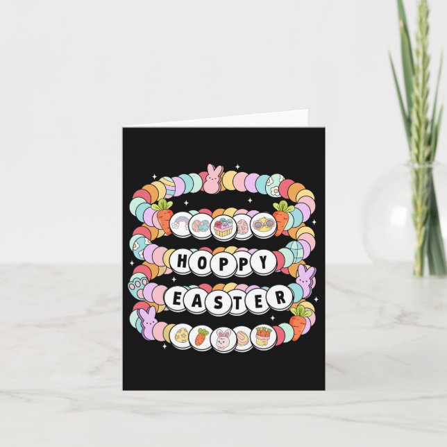Påsk Vänskap Bracelet Påskhare Eggs F Kort (Framsida)