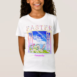 Påsk Vår Äng Fönster Personlig T Shirt