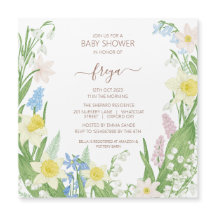 Påsk Vår Baby Shower Magnetiskt Inbjudningskort