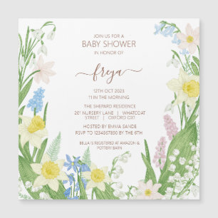 Påsk Vår Baby Shower Magnetiskt Inbjudningskort