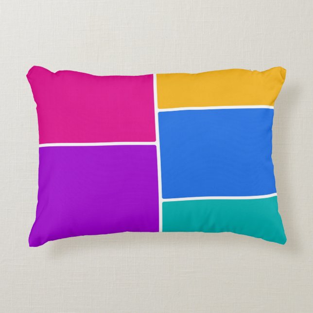 Påsk Vår Färg Collage Prydnadskudde (Framsidan)