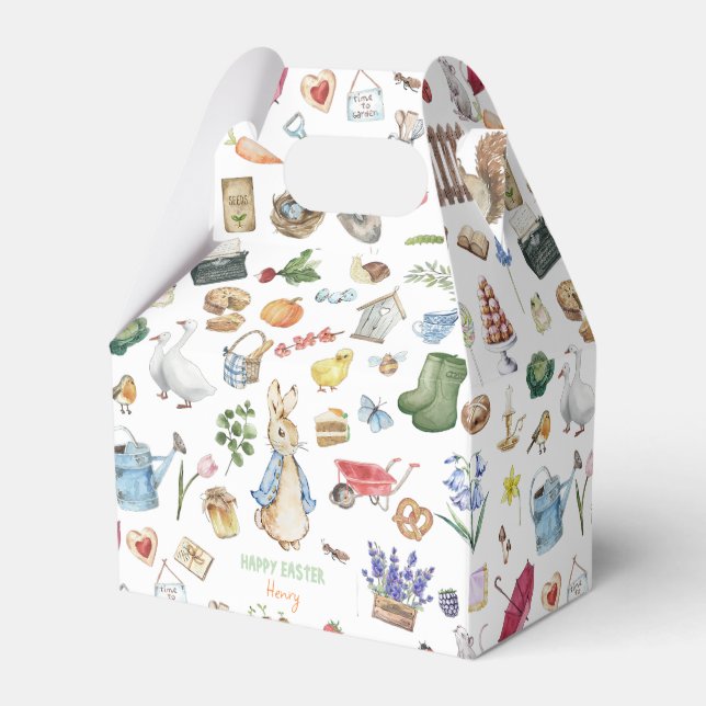 Påsk Vår Peter i Rabbit Favor Box Presentaskar (Framsidan Sidan)