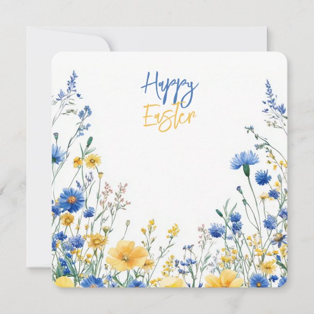 Påsk Vårblommor Inbjudan (Framsida)
